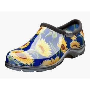 Sloggers Women’s Rain & Garden Shoes Sunflower Print Blue Size 9 New